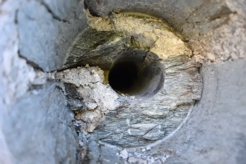 cavità interne alla muratura in pietra del castello di Quart